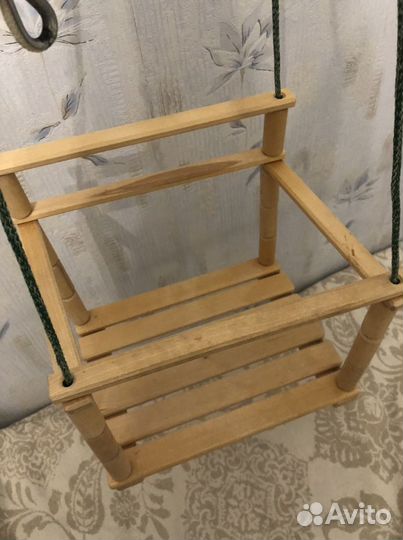 Качели детские подвесные деревянные