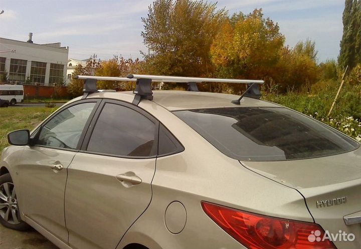 Багажник на крышу аэро Хендай Солярис седан