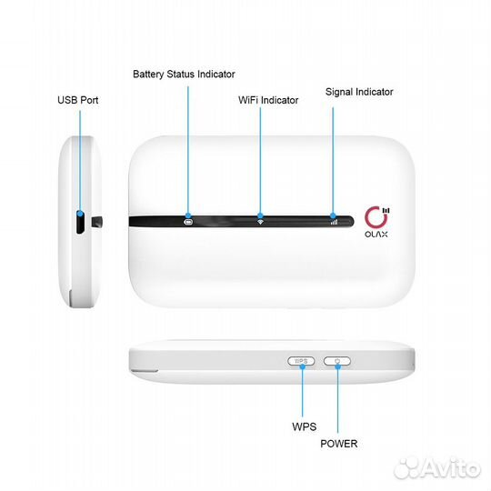 Wifi роутер ZTE Olax MT10 smart LTE 4G 3G модем