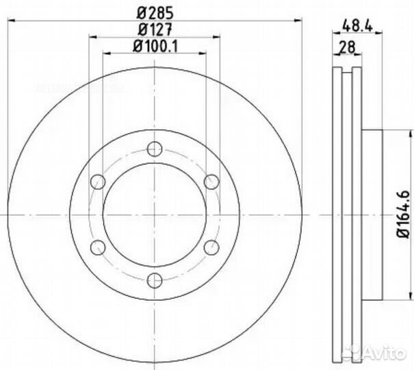 Nisshinbo ND1087 Диск тормозной перед