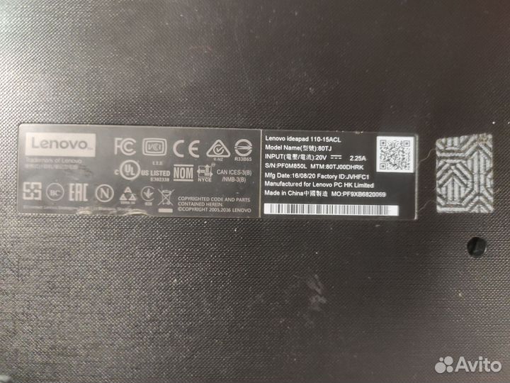 Ноутбук lenovo ideapad 110 15acl