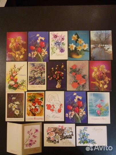 Открытки Леонардо да Винчи и из СССР