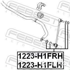 Тяга стабилизатора передняя левая (hyundai h-1