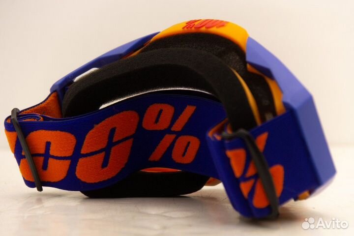 Очки кроссовые 100 racecraft blue orange clear len