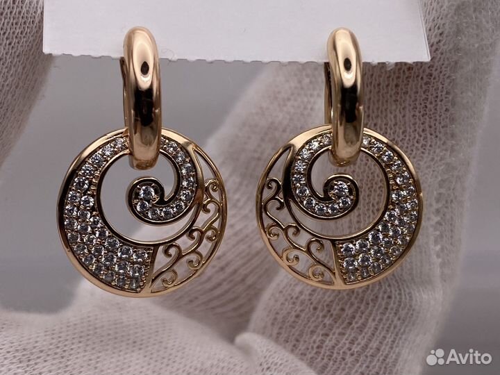 Серьги под золото