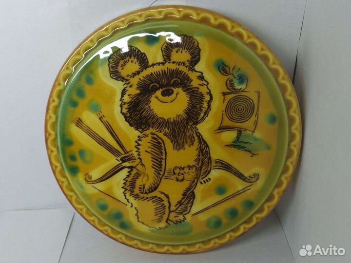 Настенная тарелка Олимпийский мишка