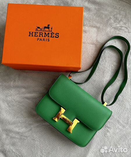 Сумка Hermes constance, нат кожа