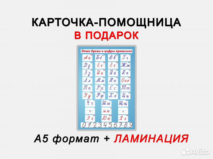 Пиши цифры правильно. А4 + ламинация. 1 класс