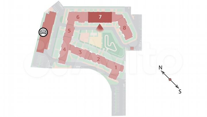 Квартира-студия, 24,3 м², 6/12 эт.