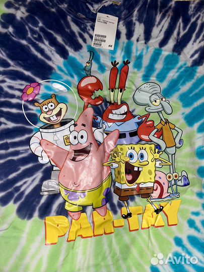 H&M футболка тай-дай Спанч Боб