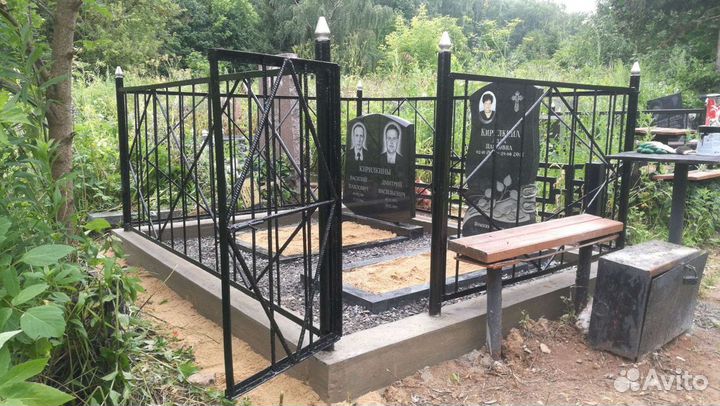 Благоустройство могил,установка памятников