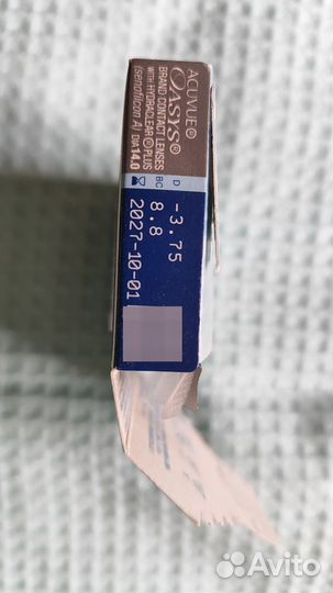 Линзы контактные acuvue -3,75