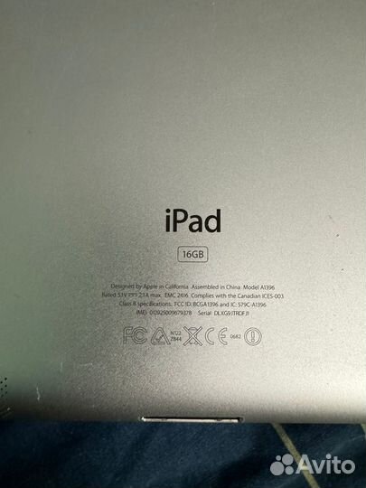 iPad модель A 1396