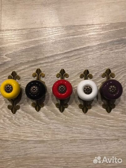 Мебельные ручки керамика с металлом