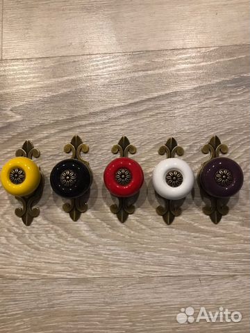 Мебельные ручки керамика с металлом