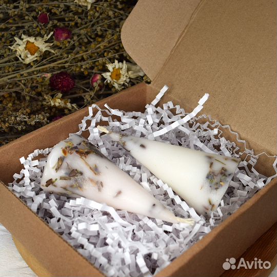 Травяная свеча Белая Лаванда