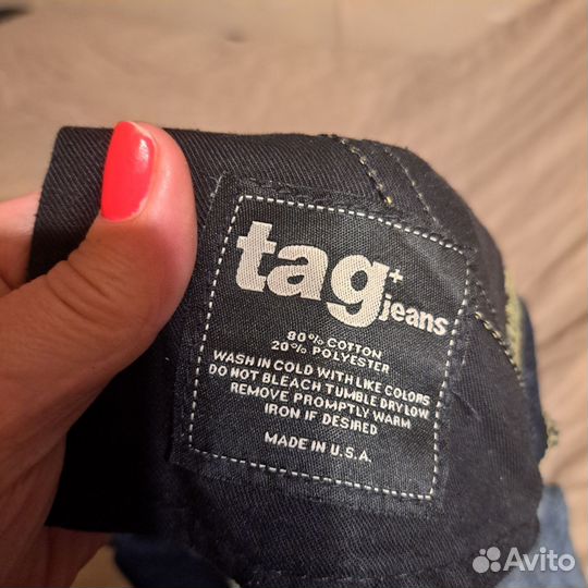 Крутые Джинсы женские со стразами, made in usa