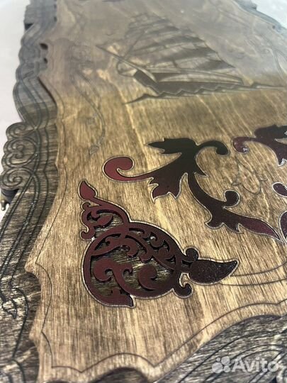 Нарды ручной работы со стеклянным игровым полем