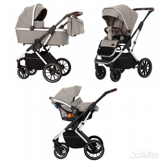 Модульная коляска 3в1 Carrello Aurora Almond Beige