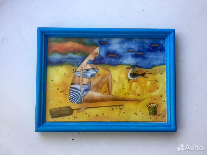 Картина постер в рамке под стеклом