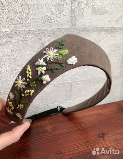 Ободок кокошник современный ручная работа