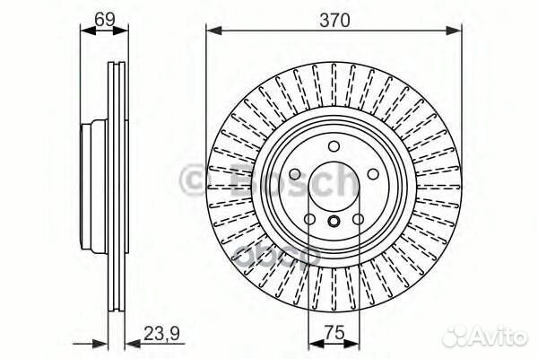 Диск тормозной F01 зад 0986479730 Bosch