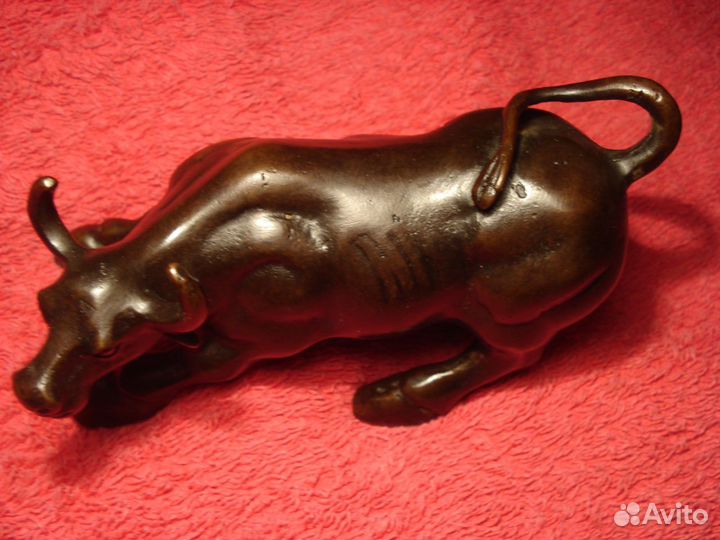 Банковский Бык США Козерог Телец 12 см из Бронзы