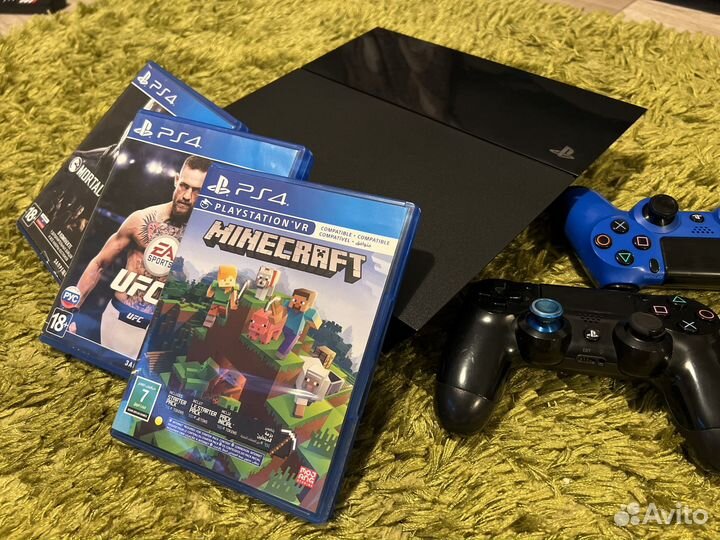 SonyPlaystation 4 Fat черном цвете +200 игр