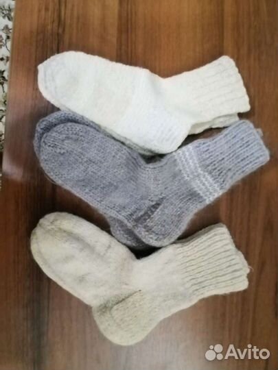 Носки шерстяные, новые, ручной работы