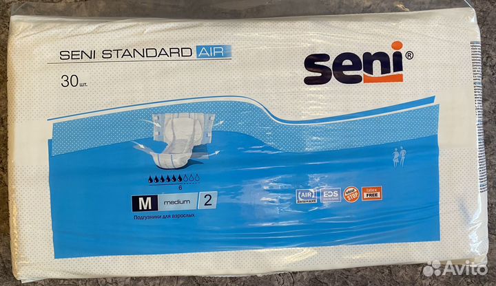 Памперсы для взрослых seni размер Medium (2)