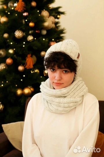 Комплект шапка зимняя и шарф