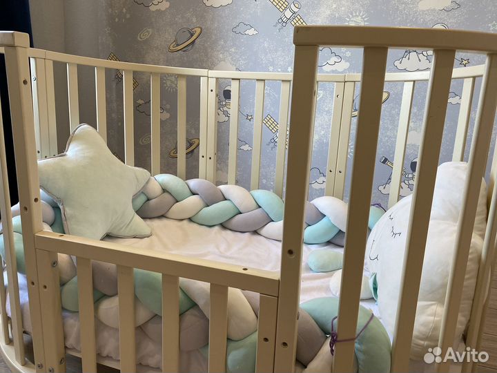 Круглая и овальная кроватка трансформер 9 в 1