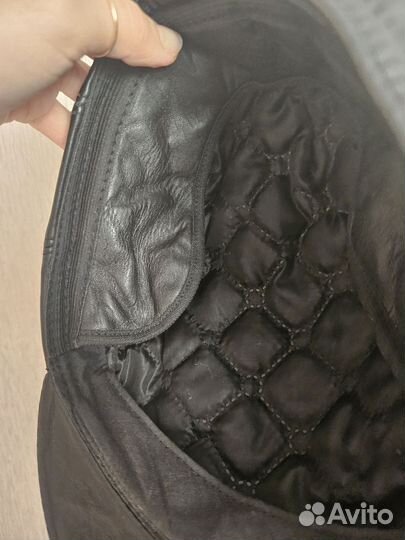 Мужская кепка кожаная