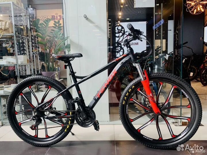 Горный велосипед с литыми Черно-красный