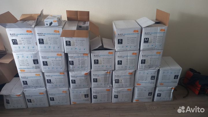 Перчатки нитрил-виниловые wally plastic