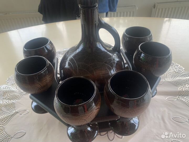 Графин с бокалами из керамики