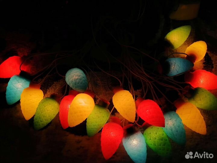 Елочная гирлянда (электрогирлянда) Шишка, СССР