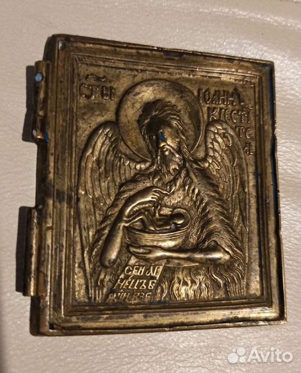 Икона старинная бронза