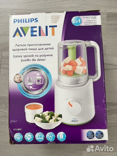 Пароварка блендер philips avent 2 в 1