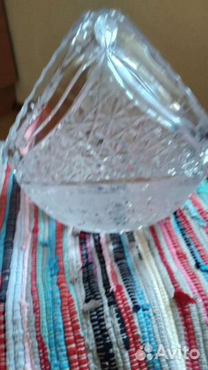 Хрустальная ваза корзинка СССР