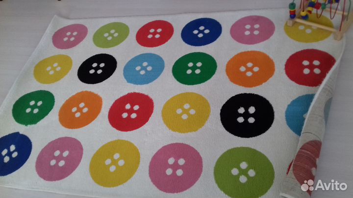 Детский ковёр икеа пуговицы 133195см