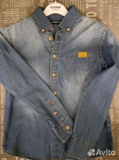 Джинсовая рубашка для мальчика