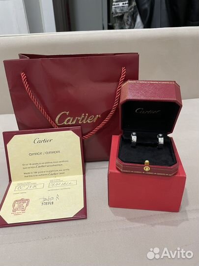 Cartier серьги из белого золота