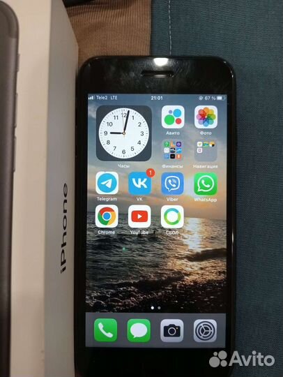 Телефон iPhone 7 black 128gb