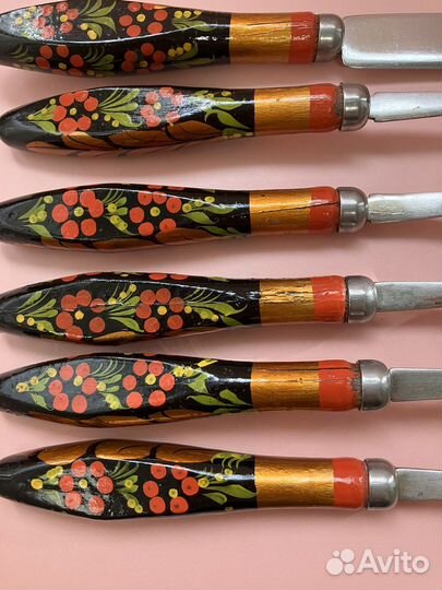 Набор столовых приборов СССР Хохлома