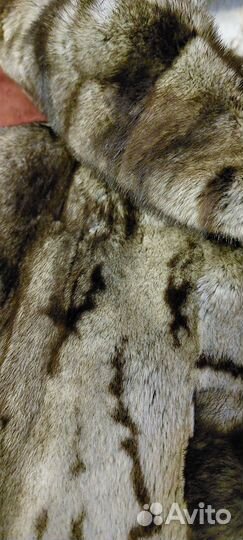 Шуба норковая с капюшоном стриженая винтажная