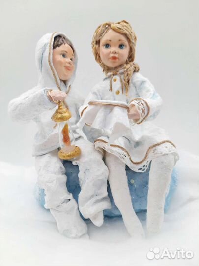 Ватная игрушка ангелочки