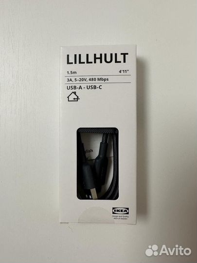 Кабель IKEA USB A на lightning