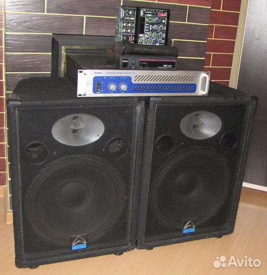 Колонки W-Music 1200W Усилитель Микшер Микрофон