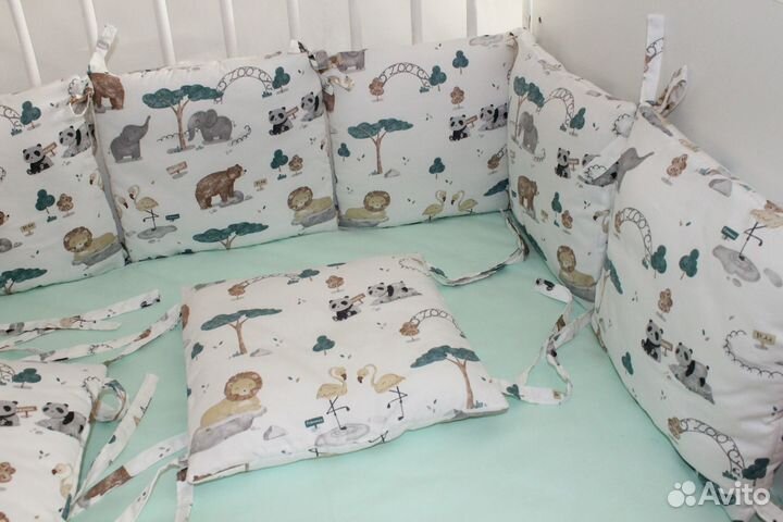 Новые бортики для новорожденных из Премиум сатина